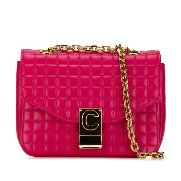 CELINE Pink Leather Shoulder Bag - Picture 1 of 11
